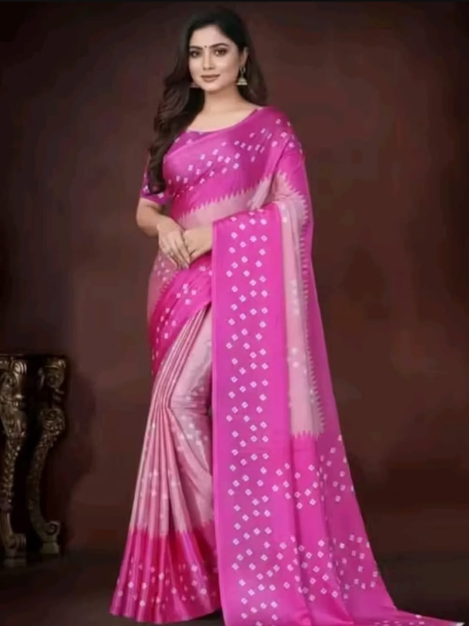 SILK PRINTED SOFT CHIFFON SAREE