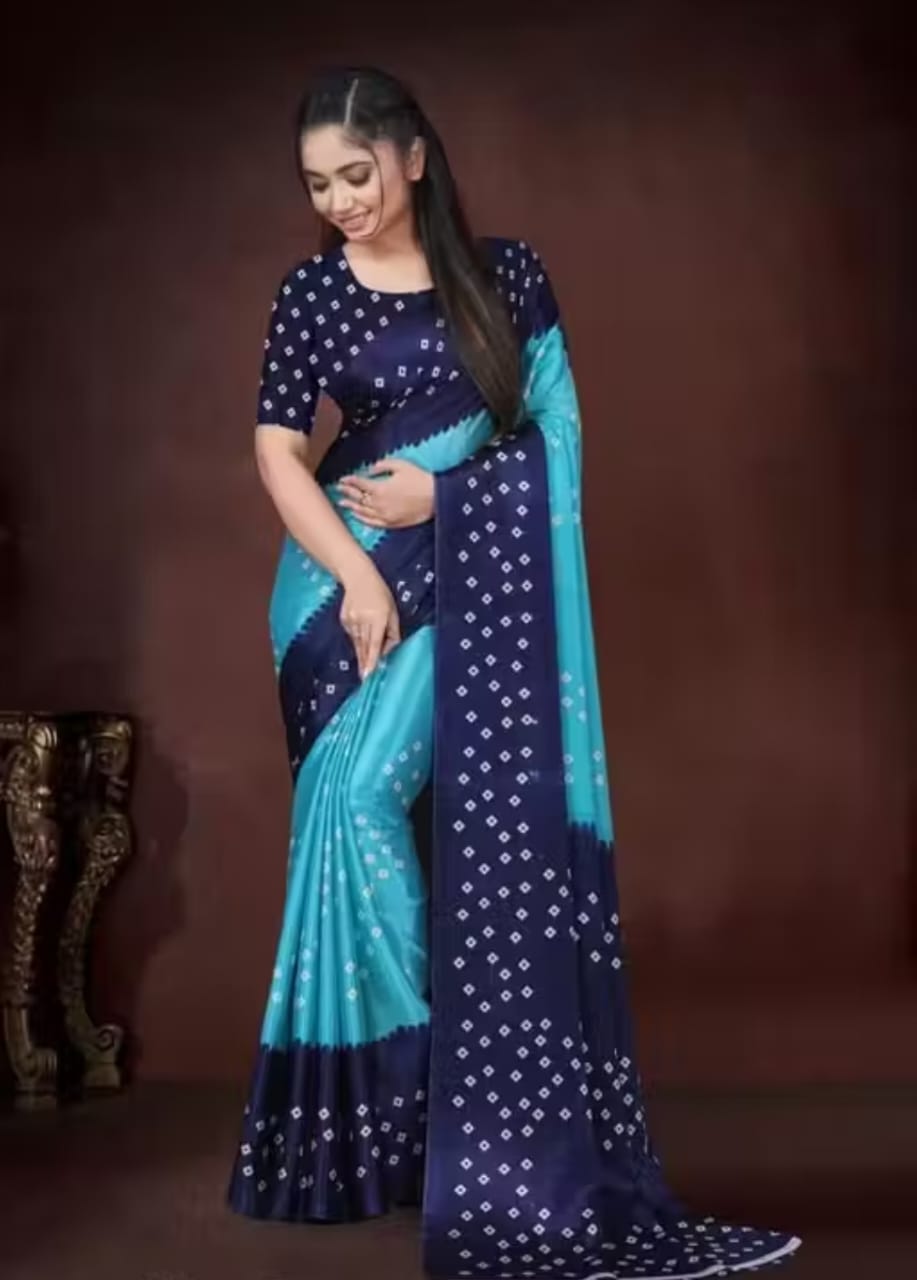 SILK PRINTED SOFT CHIFFON SAREE