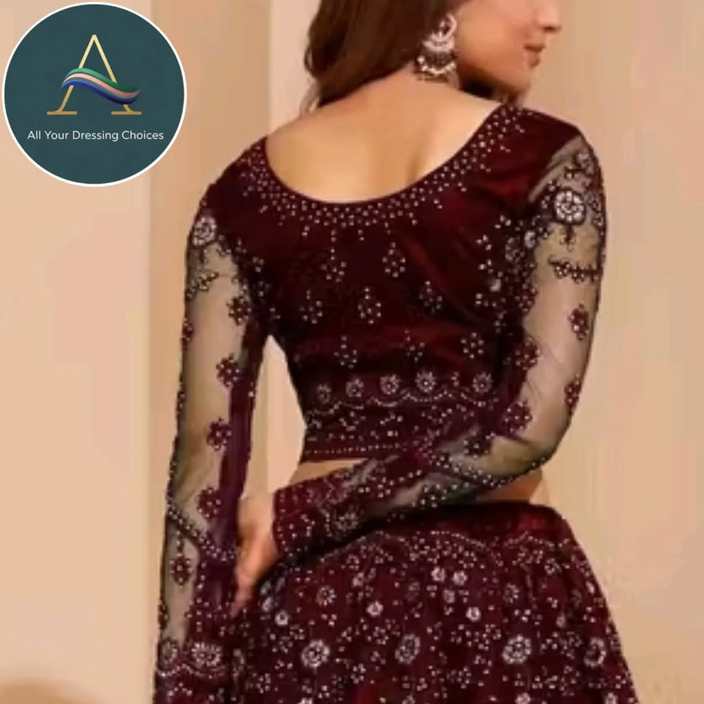New Embroderied Semi Stiched lehenga Choli