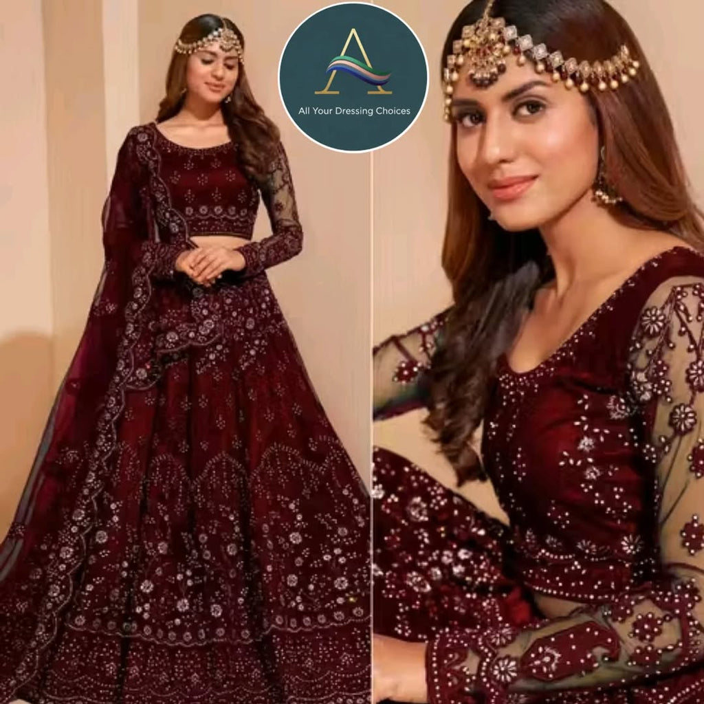 New Embroderied Semi Stiched lehenga Choli